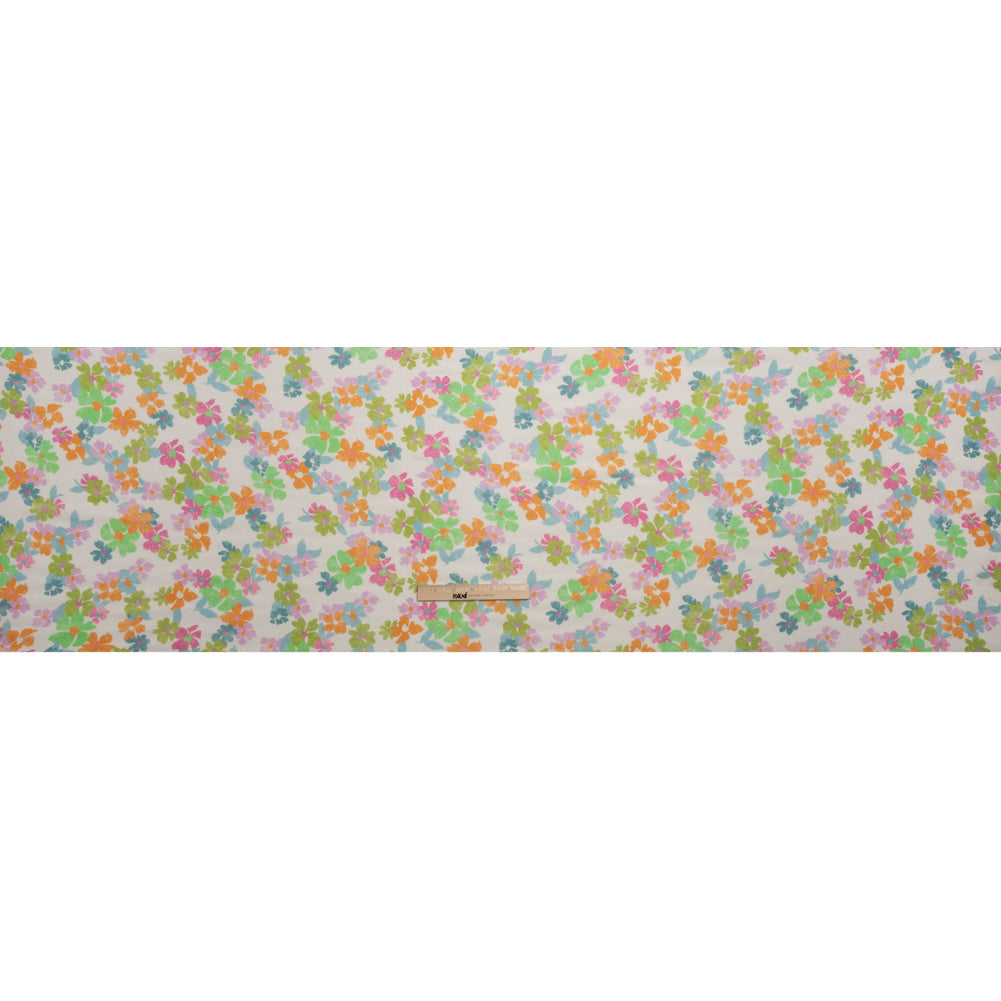 Mood Exclusive White Flirt with Flowers Viscose Georgette