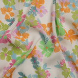 Mood Exclusive White Flirt with Flowers Viscose Georgette
