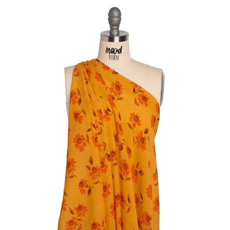 Mood Exclusive Yellow Ochre Dear Dahlia Viscose Georgette