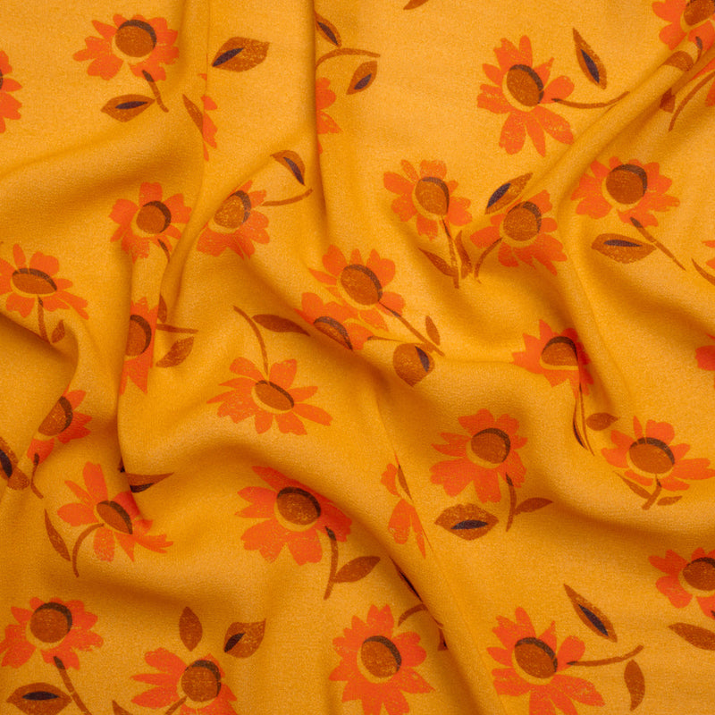 Mood Exclusive Yellow Ochre Dear Dahlia Viscose Georgette