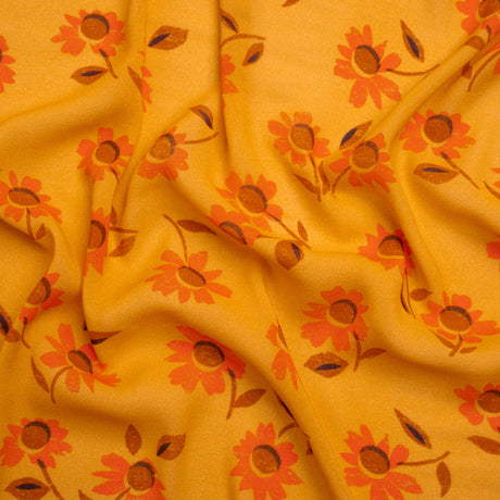 Mood Exclusive Yellow Ochre Dear Dahlia Viscose Georgette