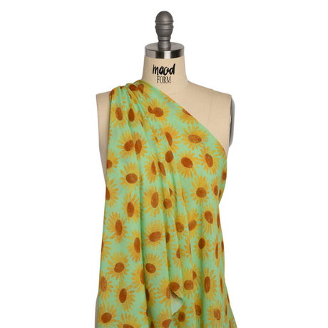 Mood Exclusive Bright Mint Bit of Sun Viscose Georgette