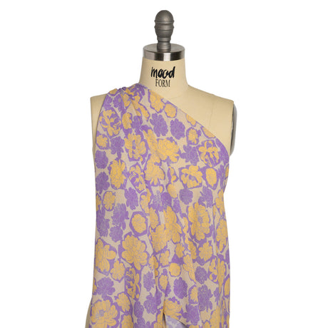 Mood Exclusive Lavender Flowering Floor Viscose Georgette