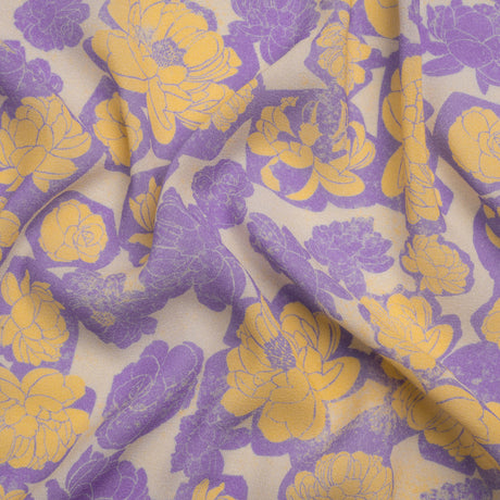 Mood Exclusive Lavender Flowering Floor Viscose Georgette