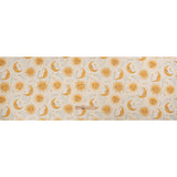 Cotton and Viscose Striped Seersucker Print - Cream Suns and Moons - Mood Exclusive Friendly Faces