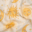 Cotton and Viscose Striped Seersucker Print - Cream Suns and Moons - Mood Exclusive Friendly Faces