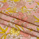 Mood Exclusive Pink Cherry Blossom Lessons Stretch Polyester Seersucker