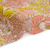 Mood Exclusive Pink Cherry Blossom Lessons Stretch Polyester Seersucker