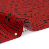 Mood Exclusive Red Dandelion Dreamer Stretch Polyester Seersucker