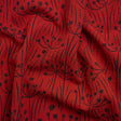 Mood Exclusive Red Dandelion Dreamer Stretch Polyester Seersucker