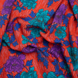 Mood Exclusive Red Through the Rain Stretch Polyester Seersucker