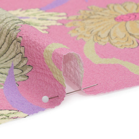 Mood Exclusive Pink Goodness Gardens Stretch Polyester Seersucker