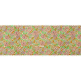 Mood Exclusive Green Cherry Blossom Lessons Stretch Polyester Seersucker