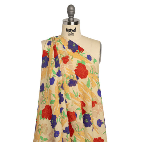Mood Exclusive Rust Skyfall Garden Stretch Polyester Seersucker