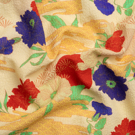 Mood Exclusive Rust Skyfall Garden Stretch Polyester Seersucker