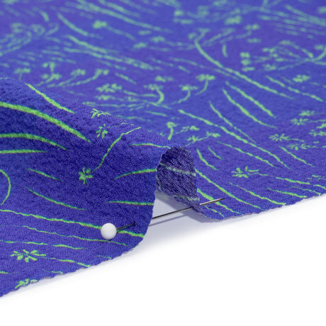Mood Exclusive Purple Dandelion Dreamer Stretch Polyester Seersucker