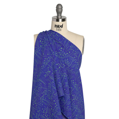 Mood Exclusive Purple Dandelion Dreamer Stretch Polyester Seersucker