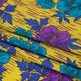Mood Exclusive Yellow Through the Rain Stretch Polyester Seersucker