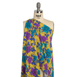 Mood Exclusive Yellow Through the Rain Stretch Polyester Seersucker