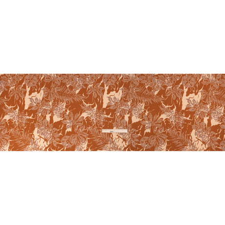 Linen and Rayon Woven Print - Brown and Beige Floral - Mood Exclusive Fossilized Memories