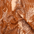 Linen and Rayon Woven Print - Brown and Beige Floral - Mood Exclusive Fossilized Memories