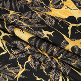 Linen and Rayon Woven Print - Black and Yellow Floral - Mood Exclusive Fossilized Memories