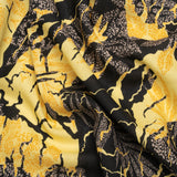 Linen and Rayon Woven Print - Black and Yellow Floral - Mood Exclusive Fossilized Memories