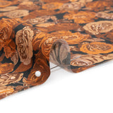 Cotton Poplin Print - Orange and Brown Floral - Mood Exclusive Memory of Roses
