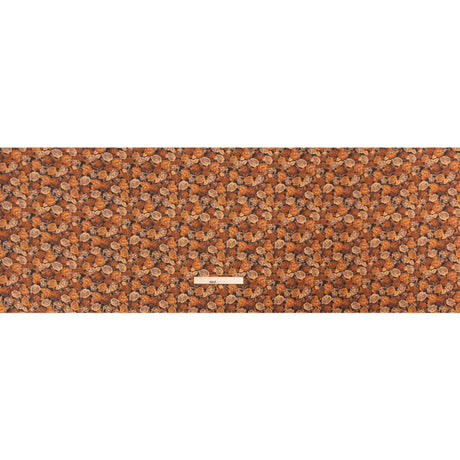 Cotton Poplin Print - Orange and Brown Floral - Mood Exclusive Memory of Roses