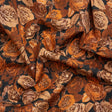 Cotton Poplin Print - Orange and Brown Floral - Mood Exclusive Memory of Roses