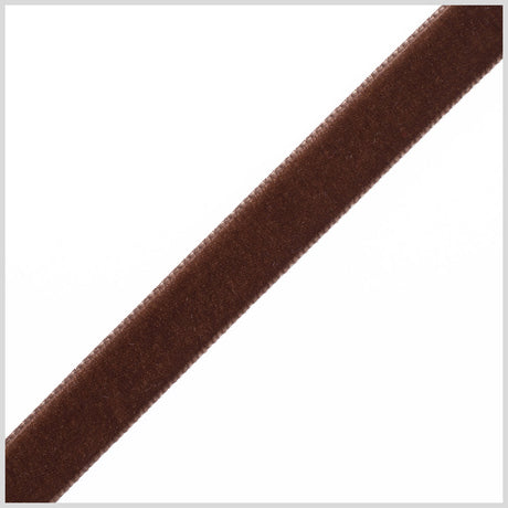 0.625" Brown Nylon Velvet Ribbon