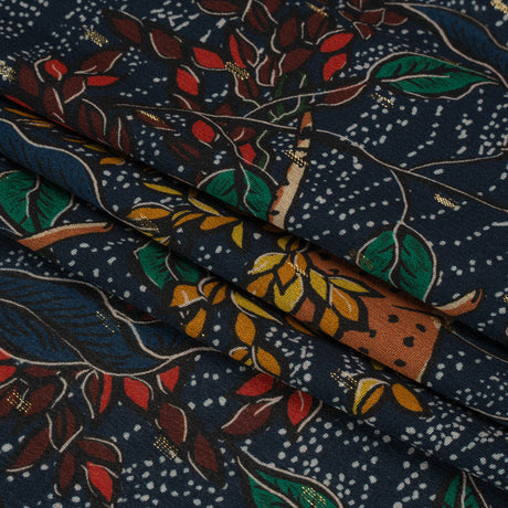 Mood Exclusive Poised to Pounce Metallic Dotted Crinkled Viscose Crepe