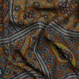 Mood Exclusive Ochre Basilica Bella Metallic Dotted Crinkled Viscose Crepe