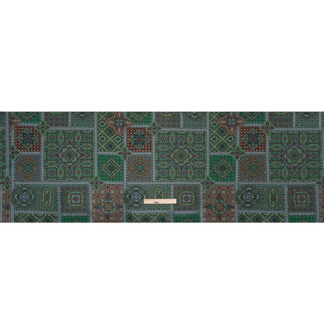 Mood Exclusive Green Basilica Bella Metallic Dotted Crinkled Viscose Crepe