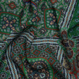 Mood Exclusive Green Basilica Bella Metallic Dotted Crinkled Viscose Crepe