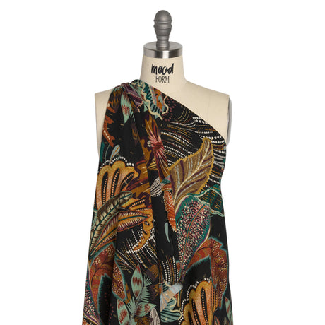 Mood Exclusive To the Tropics Metallic Dotted Crinkled Viscose Crepe