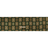 Viscose Twill Print - Green and Tan Leafy Ikat Medallions - Mood Exclusive Acacia Arena