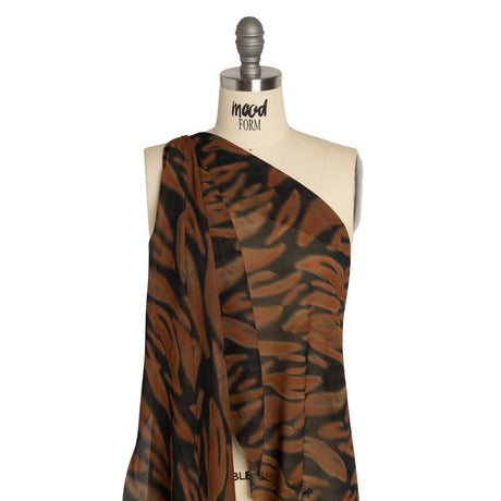 Mood Exclusive Brown Monarch Madness Viscose Georgette