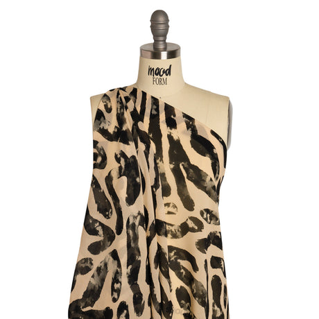 Mood Exclusive Black Mozambique Maze Viscose Georgette