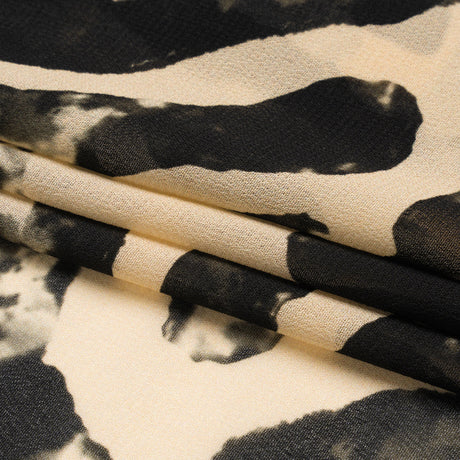 Mood Exclusive Black Mozambique Maze Viscose Georgette
