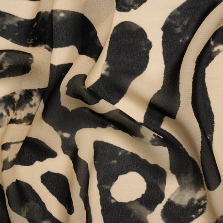 Mood Exclusive Black Mozambique Maze Viscose Georgette