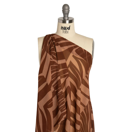 Mood Exclusive Monstera in Mauve Viscose Georgette