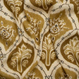 Sustainable Viscose Crepe Print - Golden Olive and Beige Floral Ogees - Mood Exclusive Salem Surroundings
