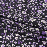 Sustainable Viscose Woven Print - Purple and Black Floral - Mood Exclusive Wicked Wildflowers