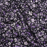 Sustainable Viscose Woven Print - Purple and Black Floral - Mood Exclusive Wicked Wildflowers