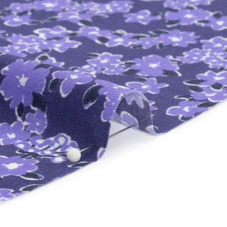 Sustainable Viscose Woven Print - Purple Floral - Mood Exclusive Fields at Moher