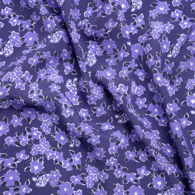 Sustainable Viscose Woven Print - Purple Floral - Mood Exclusive Fields at Moher