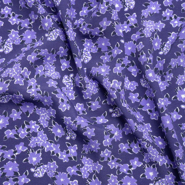 Sustainable Viscose Woven Print - Purple Floral - Mood Exclusive Fields at Moher