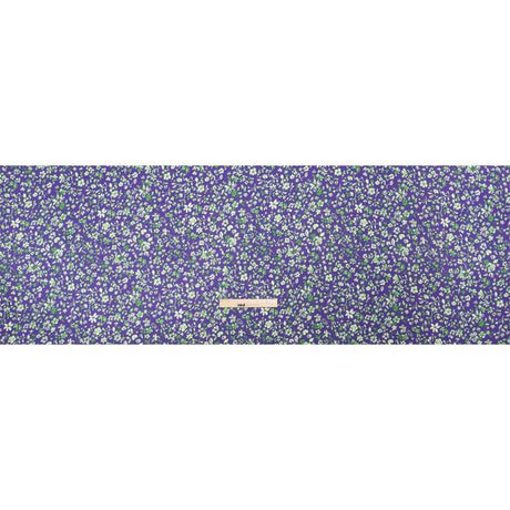 Sustainable Viscose Woven Print - Green and Purple Floral - Mood Exclusive Wicked Wildflowers