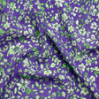 Sustainable Viscose Woven Print - Green and Purple Floral - Mood Exclusive Wicked Wildflowers